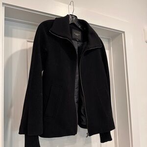 Wool blend black Talbots Pilot coat